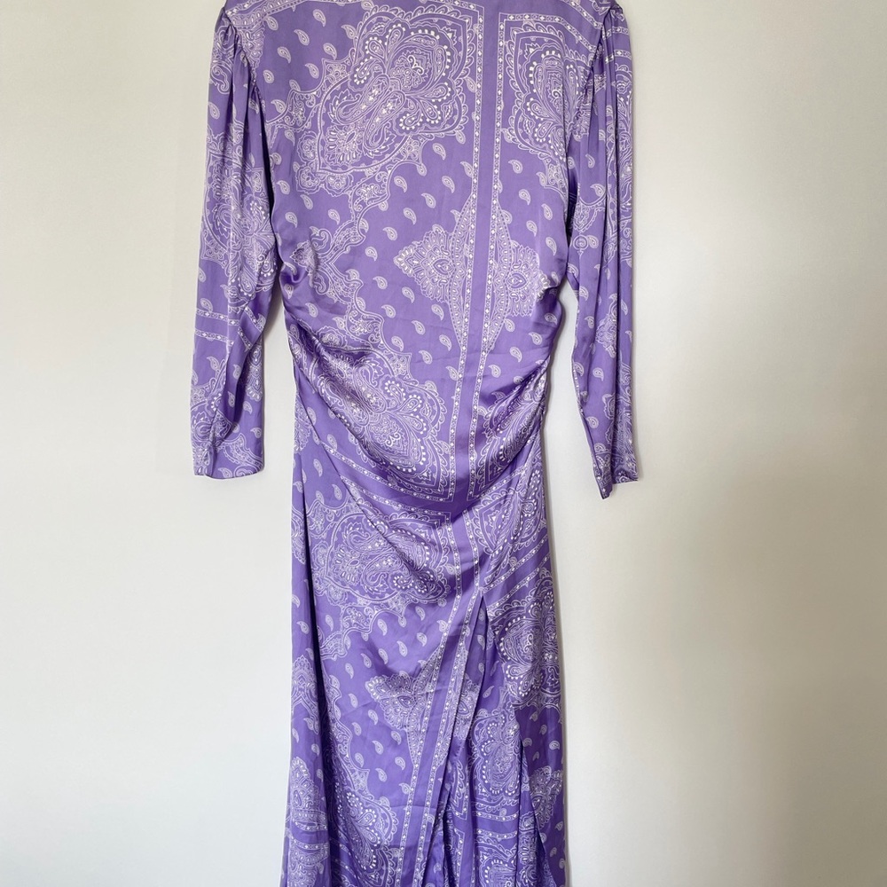 Zara Lavender Paisley Long Sleeve Dress